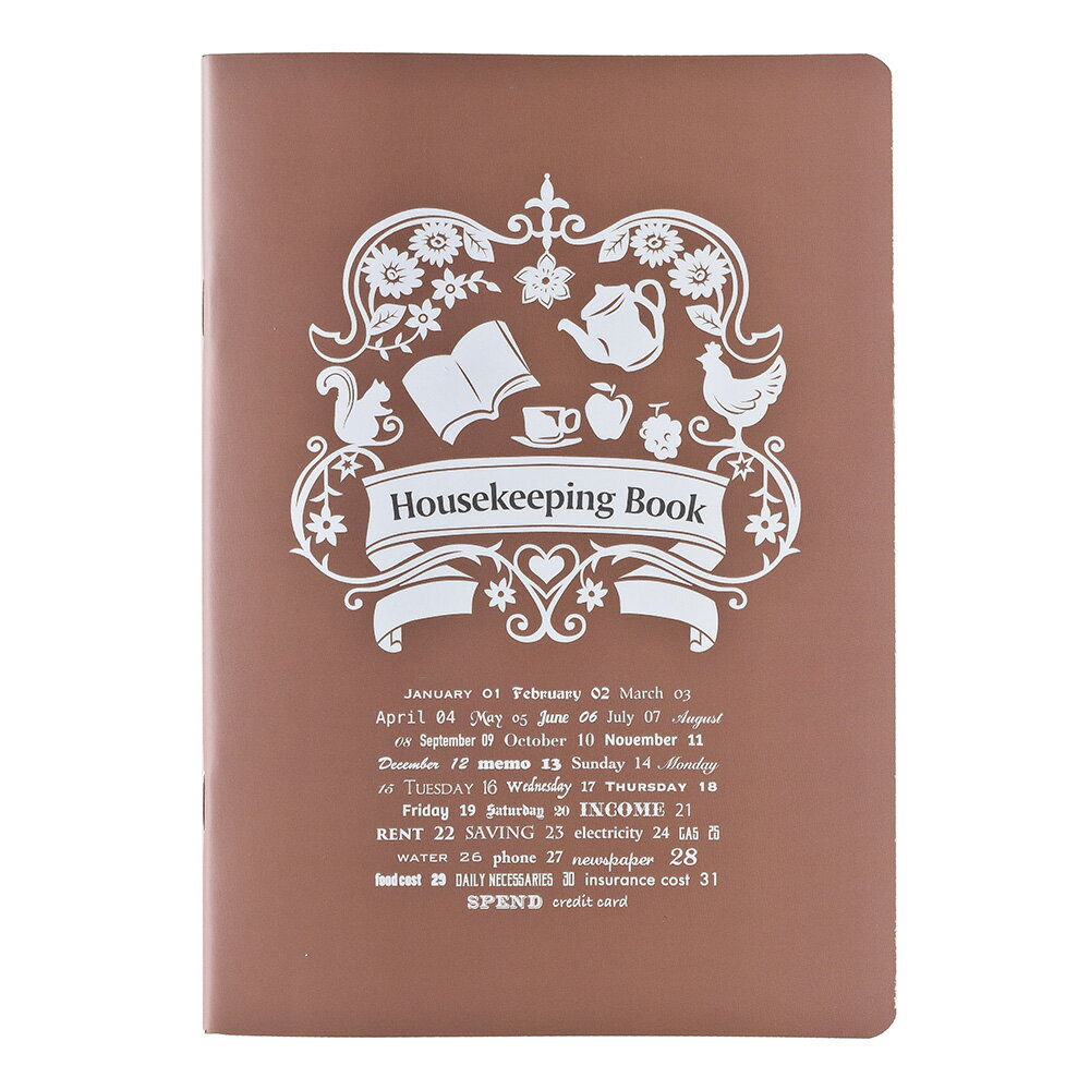 ダイゴー マンスリー家計簿 A5 ブラウン J2108