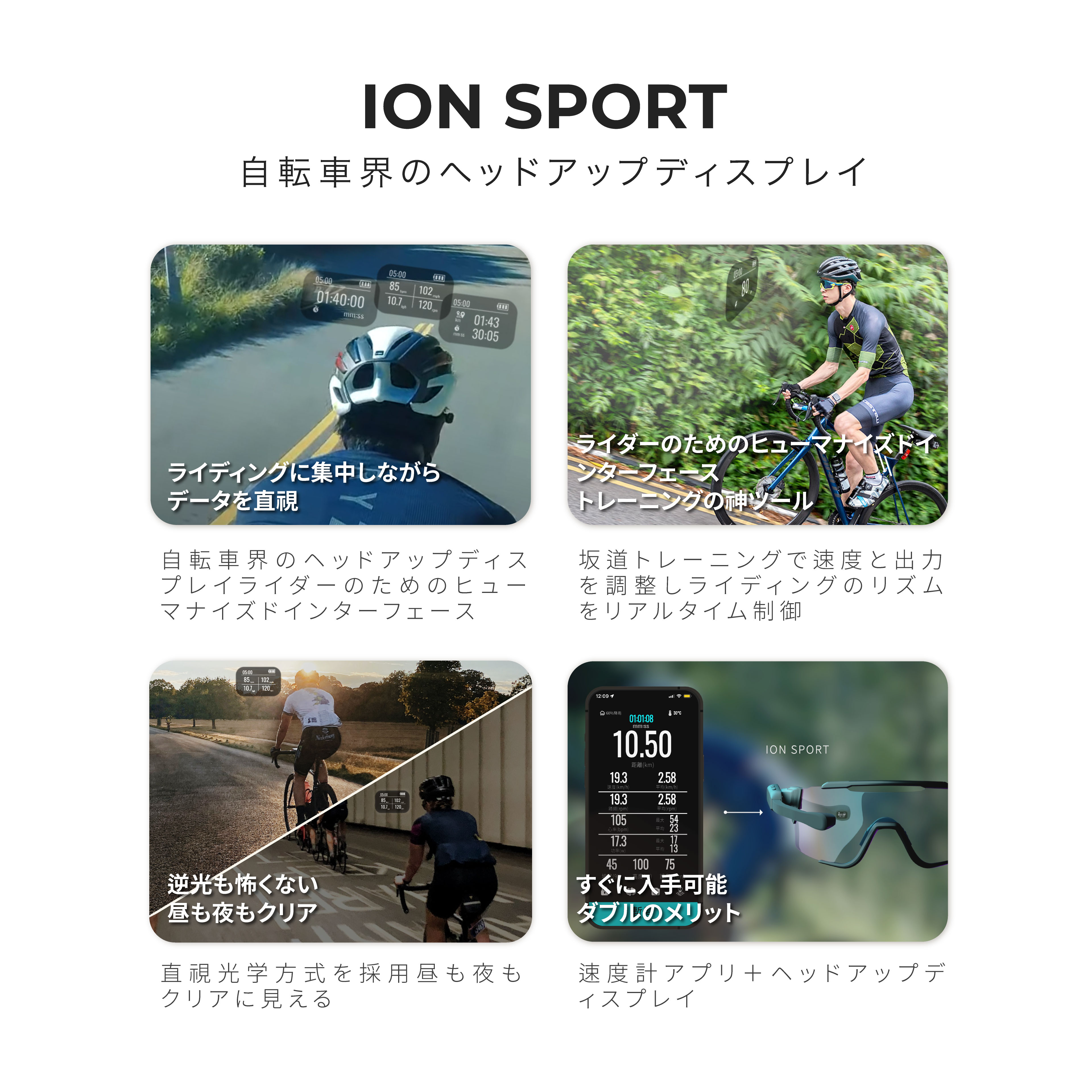 サイクリング用 自転車スマートディスプレイ 自転車スマートグラス スマートウェア...
