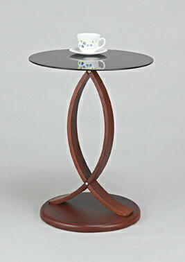 サイドテーブル 丸型 小型 ブラック 45x60cm 強化ガラス 木製 丸テーブル ベッドサイドテーブル リビングテーブル ソファサイドテーブル ラウンドテーブ...