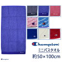 チャンピオン ミニバスタオル バスタオル 50×100cm champion 綿100% 抗菌防臭加工 パイルジャガード 1000円 送料無料