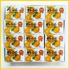 【10箱まで同梱可能】昔からの定番商品！丸川製菓マーブルフーセンガム。ケースガムオレンジ　33個入り