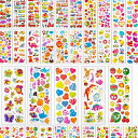 子供喜ぶ シール 剥がれやすい 壁に残らない 簡単掃除 かわいい 40シート約1000~1200枚 30種類シートデザイン 粘性弱 デコシール キラキラ シー...