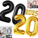 2025年 成人式 成人の日 20歳 お祝い 二十歳 80cm サイズ 巨大数字 バルーン ナンバー バルーン BIG 数字 誕生日 ナンバーバルーン 80cm...