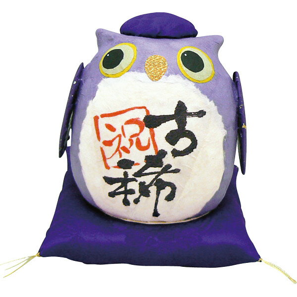 乐天商城 - 【直送】リュウコドウ ちぎり和紙 長寿の祝いふくろう 古稀 置物 フクロウ 梟 和雑貨 縁起物 飾り物 オブジェ インテリア 長寿祝い 敬老の日 古稀 70歳 祖父母 ギフト プレゼント 贈り物