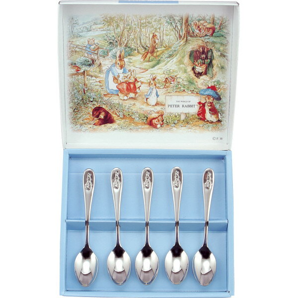 乐天商城 - 【直送】ピーターラビット Peter Rabbit コーヒースプーン 5本セット PN-11TD ステンレス製 カトラリーセット レリーフ入り キャラクター グッズ かわいい ティースプーン 調理器具 キッチン用品 贈り物 ギフト