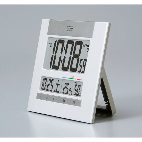 【直送】セイコー 掛置兼用デジタル時計 SQ429W 電波時計 快適度表示 フルオートカレンダー 温度表示 湿度表示 壁掛け時計 置時計 デジタル時計 ギフト プレゼント 新築祝い 引越し祝い [2]