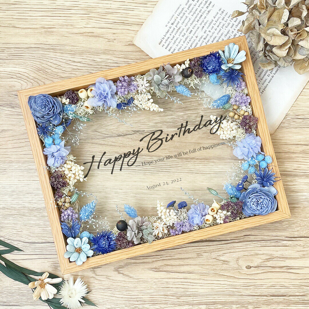 【お祝いメッセージボード 誕生日祝い i12】誕生日 プリザーブドフラワー フラワー ドライフラワー メッセージボード 花 花束 バラ お祝い 記念日 プレゼント 贈り物 ギフト giftyshop-10000218 GiFTY SHOP サンプル画像2