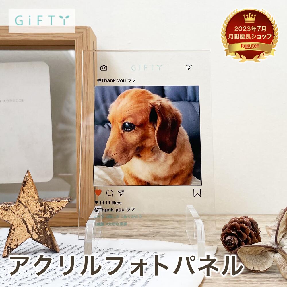 誕生日 名入れ 写真入り アクリルフォトパネル カップル ペット 犬 猫 恋人 家族 プレゼント ギフト メモリアル 思い出 保存 インテリア【a01】