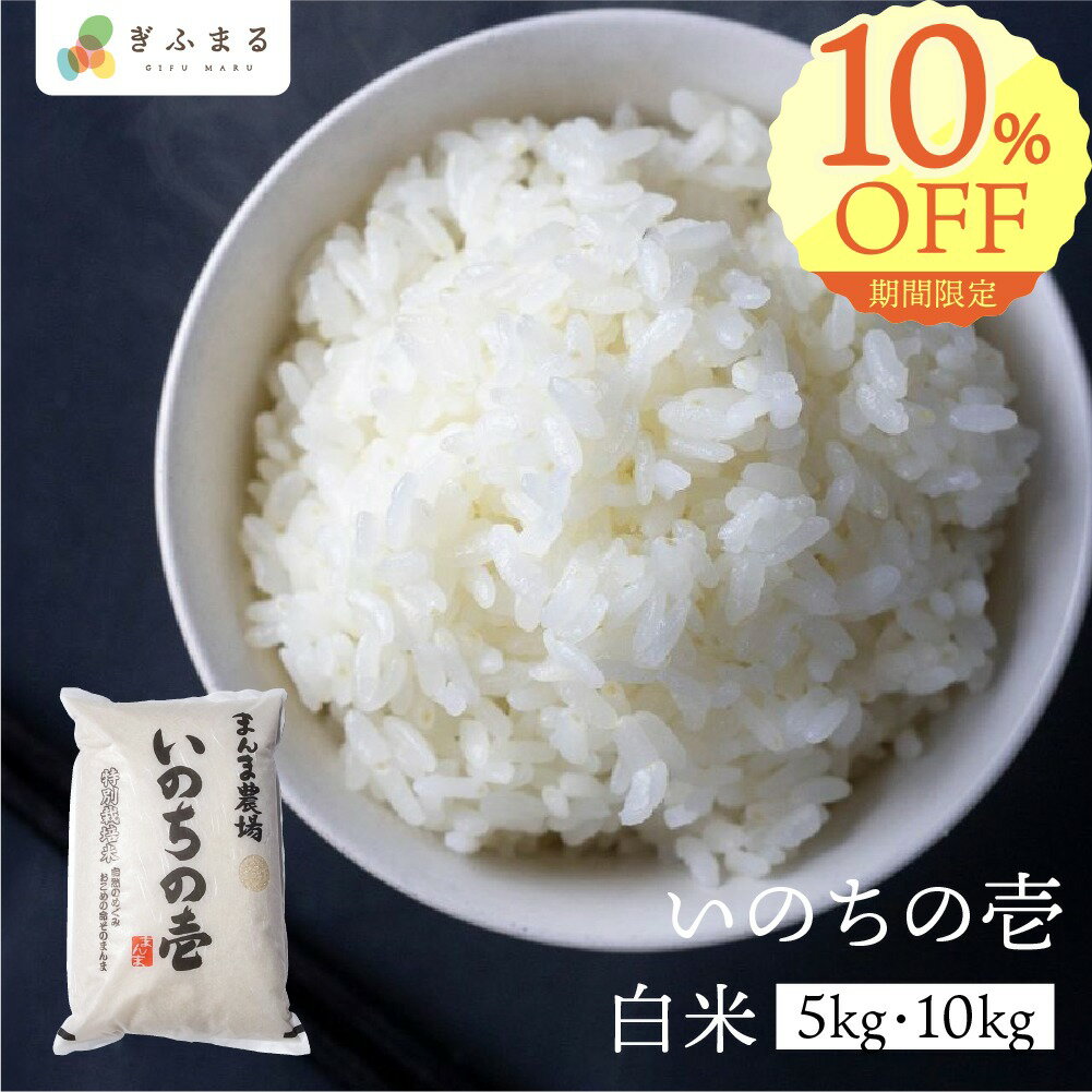 【数量限定】令和7年産 いのちの壱 5kg 10kg 白米 まんま農場 金賞受賞農家 新米 米 こめ コメ 精白米 送料無料 農家直送 お米 5キロ 1..