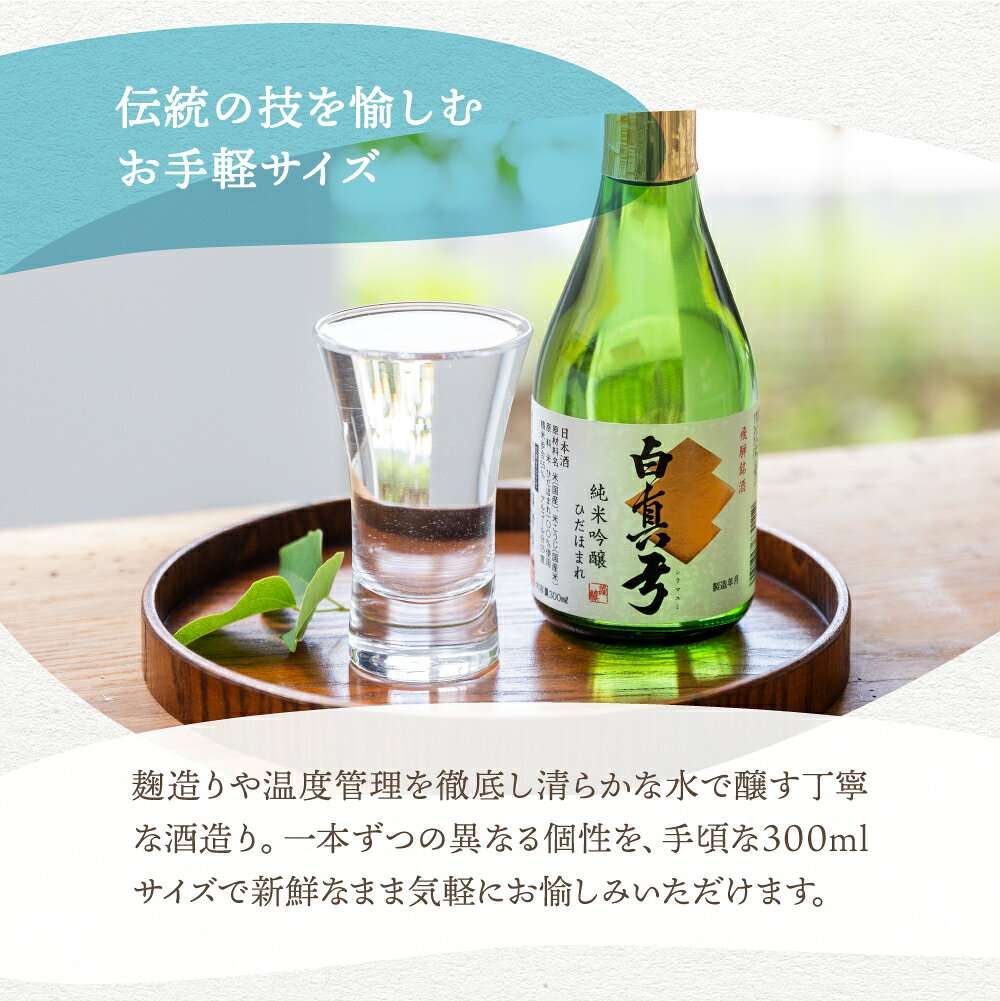 【 蔵元おすすめ】 白真弓 5種 飲み比べセット 300ml 栄冠 やんちゃ 純吟 特純 にごり 日本酒 お中元 ギフト お酒 酒 贈り物 地酒 プレゼント お祝い 土産 誕生日 箱入り 蒲酒造場 飛騨古川 送料無料 産地直送 敬老の日 岐阜 ぎふまる gifucollection-10000397 産地直送!ぎふまる楽天市場店 サンプル画像3