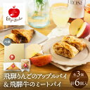 飛騨りんごのアップルパイ3個&飛騨牛のミートパイ3個 詰め合わせ 冷凍 ギフト 贈答 贈り物 誕生日 内祝い プレゼント 飛騨牛 牛肉 パイ スイーツ りんご ...