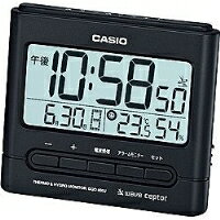 CASIO(カシオ) DQD-660J-1BJF（ブラック）電波目覚まし時計「ウェーブセプター」 ビ ...