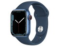 Apple（アップル） MKHU3J/A Apple Watch Series 7 GPS+Cellularモデル 41mm [アビスブルースポーツバンド]