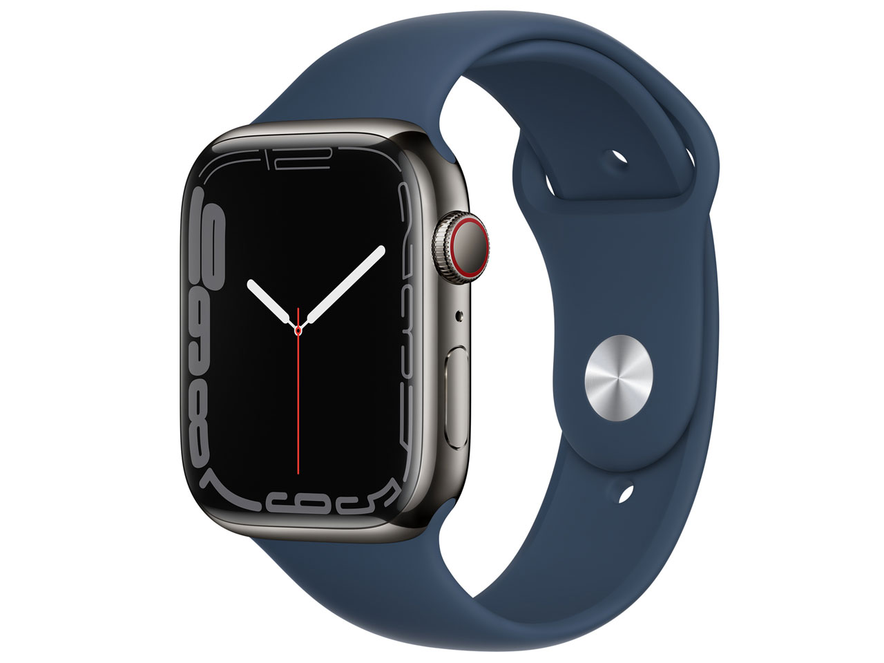 Apple（アップル） MKL23J/A Apple Watch Series 7 GPS+Cellularモデル 45mm [グラファイトステンレススチールケース/アビスブルースポーツバンド]