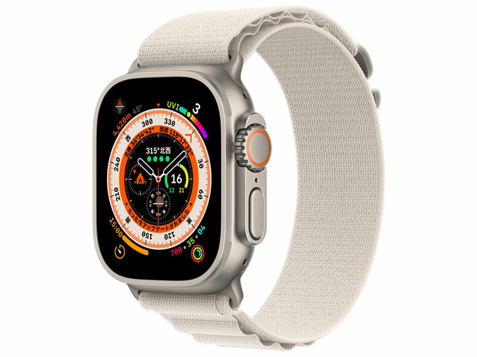 Apple（アップル）MQFT3J/A Apple Watch Ultra GPS+Cellularモデル 49mm [スターライトアルパインループ L]