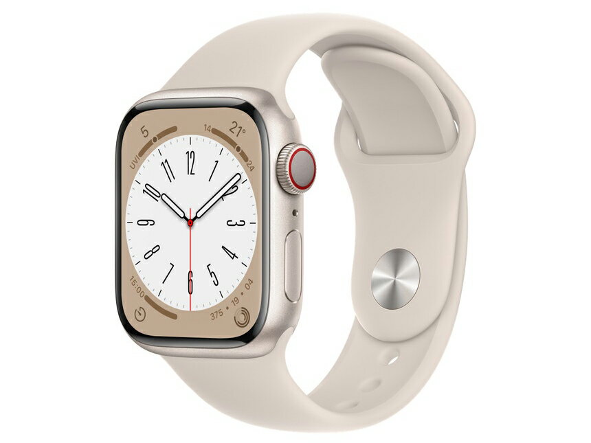 Apple（アップル）MNHY3J/A Apple Watch Series 8 GPS+Cellularモデル 41mm [スターライトスポーツバンド]