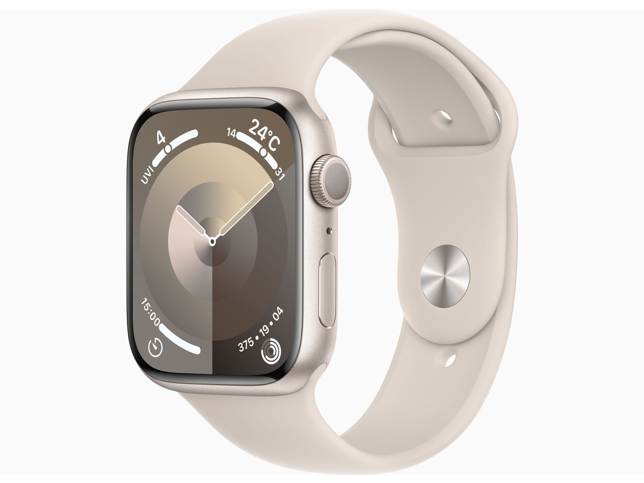 Apple Watch Series 9 GPSモデル 45mm MR963J/A [スターライトスポーツバンド S/M]