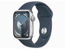 Apple Watch Series 9 GPSモデル 41mm MR903J/A [シルバー/ストームブルースポーツバンド S/M]