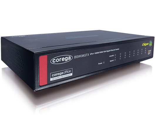 COREGA（コレガ） CO-BSW08GTX　8ポート Giga 電源内蔵 スイッチングハブ【kk9n0d18p】