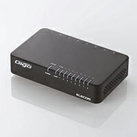 Logitec（ロジテック） EHC-G08PA-JB-K 1000BASE-T対応 スイッチングハブ（8ポート・ブラック・マグネット付）