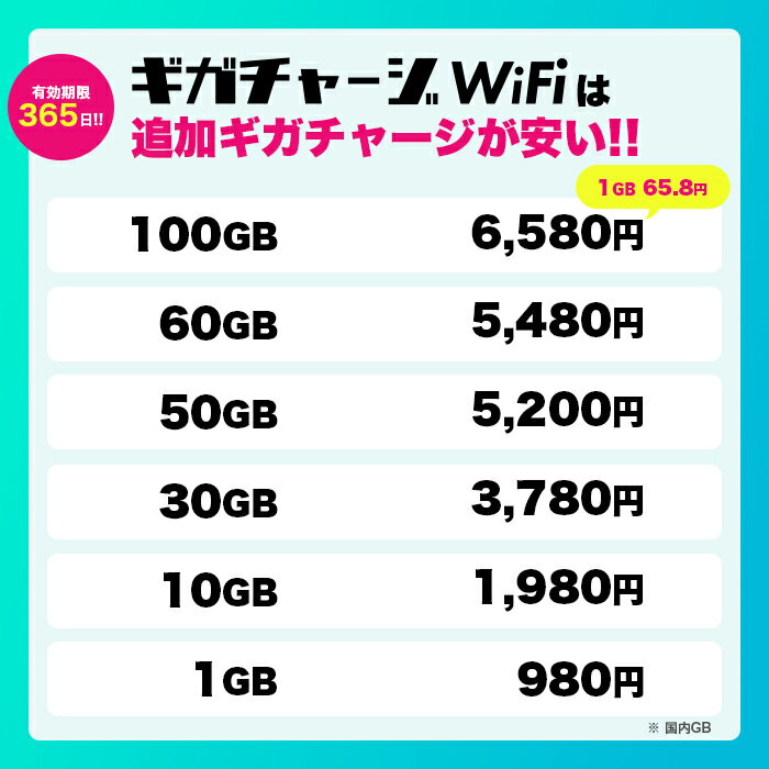 �ڥ������㡼��WiFi���ѡ�60���� �ɲ�GB 365����ͭ�� �������� ����������� �ֵ����� �������� �ɲå��㡼�����¤�