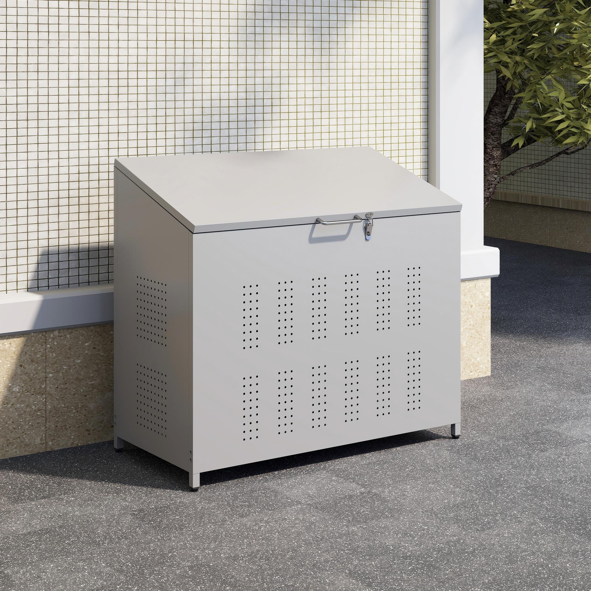 【先着30名様★500円OFFクーポン!】BTM 物置 屋外ゴミ箱 大型 倉庫収納庫 収集ボックス ごみ集積所 大容量 カラスよけ 野良猫対策 ゴミ荒らし防止 庭用可能 換気口付き