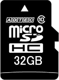 【送料無料（メール便）】【ポイント2倍】マイクロSDカード 32GB SD変換アダプター付 Class10 microSDHCカード AD-MRHAM32G/10 アドテック【microSDカード メディア　スマホ スマートフォン 携帯アクセサリー】【RCP】