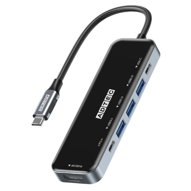 6in1 USB-C HUB USB-C/PDin/4K AHUB-VA3CP-4K30 アドテック