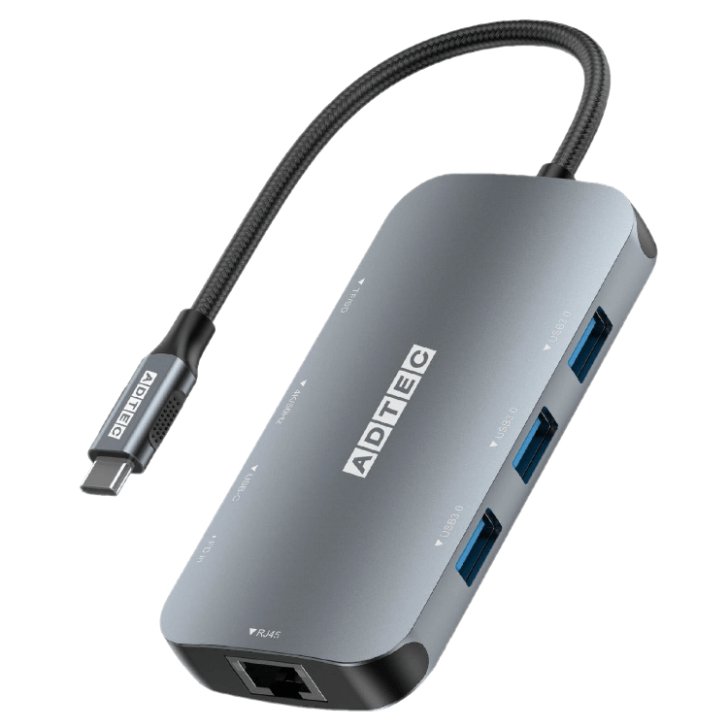 9in1 USB-C HUB LAN/カードリーダ/4K60Hz AHUB-VCA3CP-4K60 アドテック