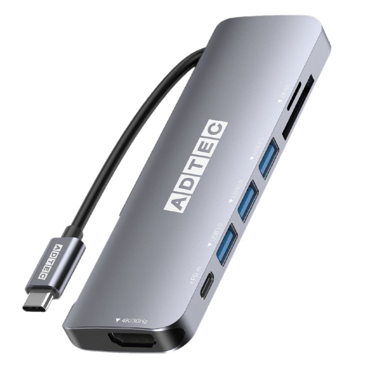 7in1 USB-C HUB カードリーダ/A3/PDin/4K AHUB-VCA3P-4K30 アドテック