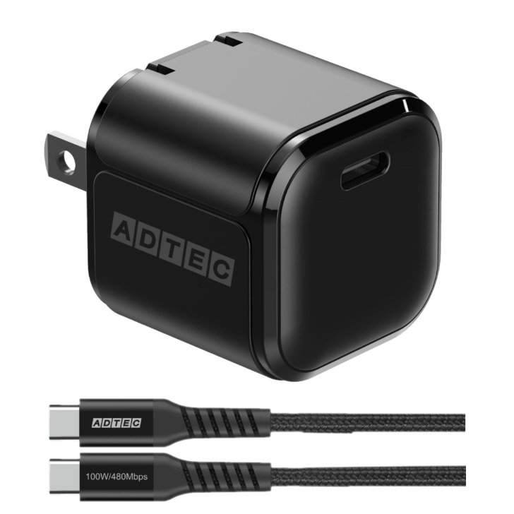 【ポイント2倍】PD3.0 33W対応 急速充電器 Type-C ケーブルセット APD-V033C-wC アドテック【Power Delivery ACアダプター 小型 軽量 USBポート 急速充電 Type-C タイプC】
