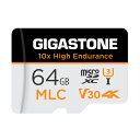 在庫数量限定! 10倍高耐久MLC【5年保証】Gigastone マイクロSDカード 64GB SDXC MLC microsdカード microSD メモリー...