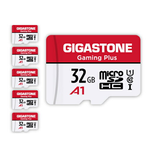 数量限定！ Nintendo Switch確認済【保証5年】Gigastone マイクロSDカード 32GB 5枚セットSDHC microSD microsdカード メモリーカード A1 U1 クラス10 超高速90MB/s ビデオ録画 一眼レフカメラ スマホ データ保存 Gopro ドローン ギガストーン