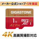 【保証5年】Gigastone マイクロSDカード 1TB SDXC microSD microsdカード メモリーカード A2 V30 U3 クラス10 Ultra HD 4K 超高速150MB/s ビデオ録画 デジカメ 一眼レフカメラ スマホ データ保存 ドローン【GoPro/Nintendo Switch確認済】