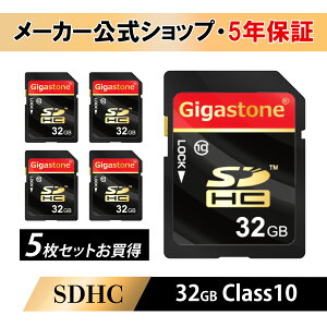 ݾ5ǯGigastone SD 32GB SDHC ꡼ 饹10 V10 UHS-I U1  sd Ķ® 85 MB/s ե 4K Ultra HD  ư ǥ sd  ǥ륫 4kӥǥ ȡ