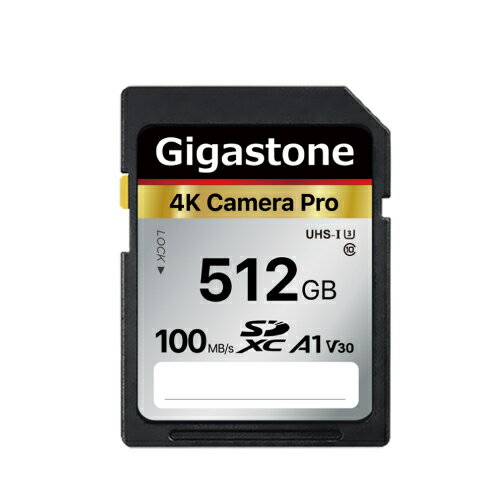 【保証5年】Gigastone SDカード 512GB SDXC メモリーカード UHS-I U3 クラス10 ビデオカメラ sdカード 超高速 100MB/s SDXC 4K Ultra HD デジカメラ 一眼レフ デジタルカメラ 一眼レフカメラ 4kビデオカメラ アクションカメラ ギガストーン