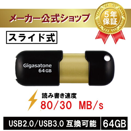 数量限定！【安心の保証5年】Gigastone USBメモリ