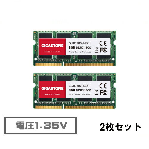 ̸ꡪΡPC  Gigastone DDR3 8GBx2 SO-DIMM 1600MHz PC3-12800 CL11 1.35V 204 Pin Unbuffered Non-ECC DDR3 ¢꡼ ߥ꡼ݾ+5ǯݾ ۥȡ