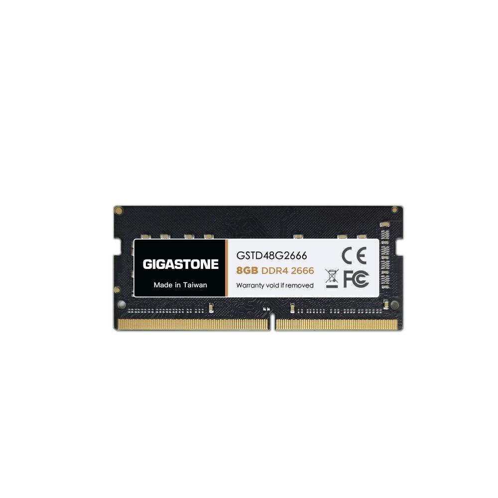 数量限定！ノートPC用 メモリ Gigastone DDR4 8GBx1枚 2666MHz SO-DIMM PC4-21300 CL19 1.2V 260 Pin Unbuffered Non-ECC 内蔵メモリー 増設メモリーギガストーン