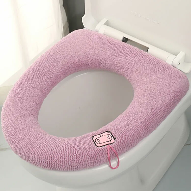 便座カバー 便座シート トイレカバー トイレ用品 柔らかい ふわふわ 取っ手付き 伸縮性 防寒 防臭 ズレない 洗える 通用型 トイレシートカバー 2枚セット 家庭用 2