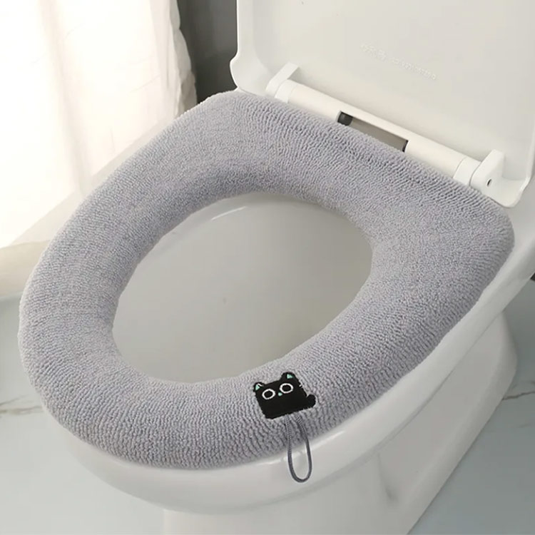 便座カバー 便座シート トイレカバー トイレ用品 柔らかい ふわふわ 取っ手付き 伸縮性 防寒 防臭 ズレない 洗える 通用型 トイレシートカバー 2枚セット 家庭用 3