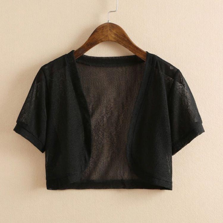 サマーカーディガン 透かし 透け感 レディース カーディガン 透かし メッシュ袖 ニ...
