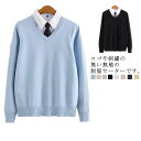 スクールセーター 長袖 制服 女子 男子 JK 学生服 Vネック 高校生 中学生 学校 制服 綿 コットン スクール ニットセーター 無地 送料無料 男女兼用 ...