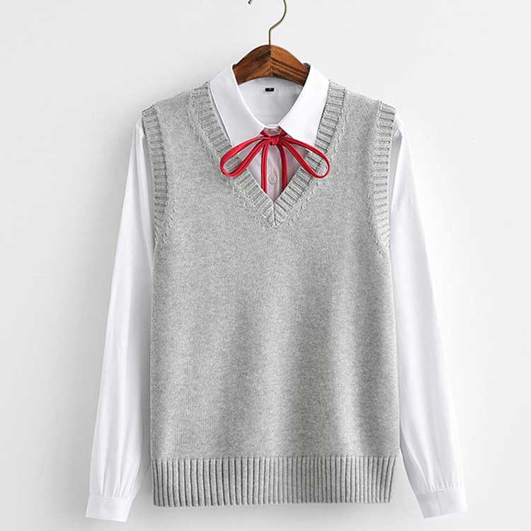 スクールベスト 制服 セーター レディース メンズ 学生服 コットン 綿 スクール ベスト JK 学生服 中学生 高校生 学校 制服 Vネック ニットベスト 無地 送料無料 スクールセーター 女子 男子 男女兼用 入学 通学 春秋冬