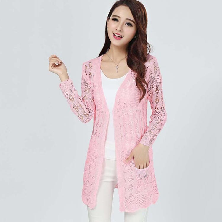 全12色！透かし編み ロングカーディガン サマーカーディガン シースルー 透かしニットカーディガン UV対策 冷房対策 夏カーディガン カーディガン サマー 長袖 薄手 カーディ 羽織 ざっくり サマーニット レディース 送料無料