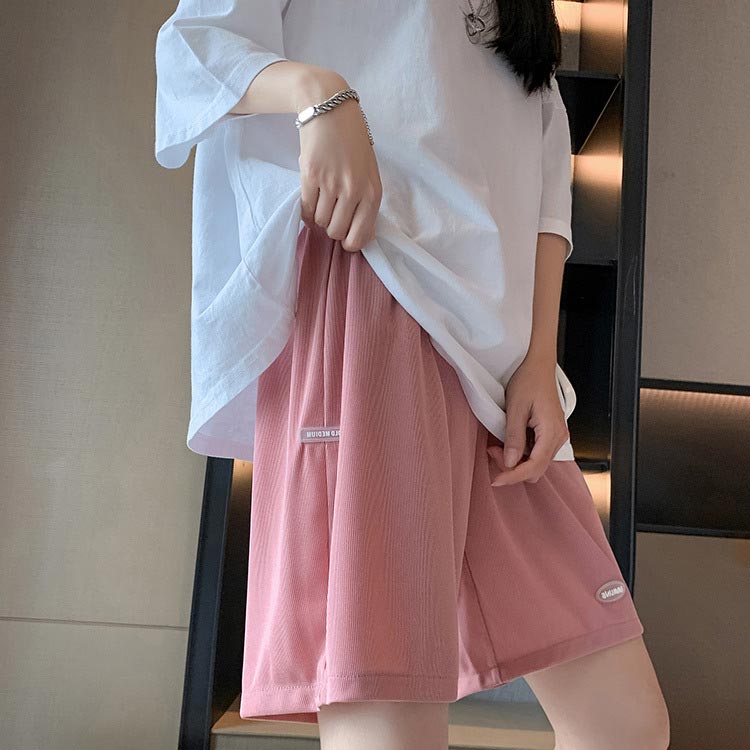 【2枚セット】マタニティパンツ ハーフパンツ 接触冷感 薄手 ショートパンツ 半ズボン アイスシルク 涼しい ハイウエスト ウエスト調節可能 短パン 大きいサイズ 妊婦パンツ 接触冷感 ルームウェア 部屋着 ゆったり 五分丈 3