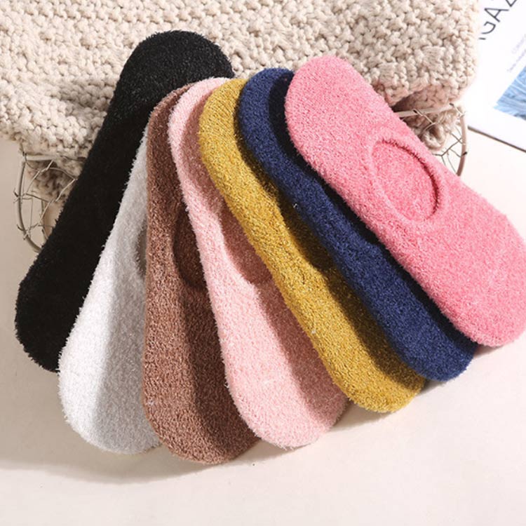 靴下 レディース ルームソックス くるぶし ソックス 女性 蒸れない 脱げにくい 可愛い 5足セット もこもこ あったか 室内 厚手 防寒 部屋着 秋冬 送料無料