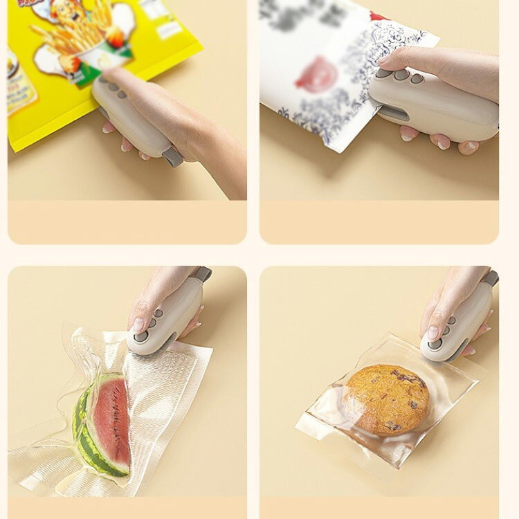 シーラー 家庭用 ハンディ 充電式 小型 ミニサイズ マグネット吸着 ヒートシーラー 密封機 USB 食品保存袋ヒートシーラー機 手押し式 操作簡単 鮮度保存 便利グッズ 掛け収納 gigawave-10016651 GIGAWAVE サンプル画像3