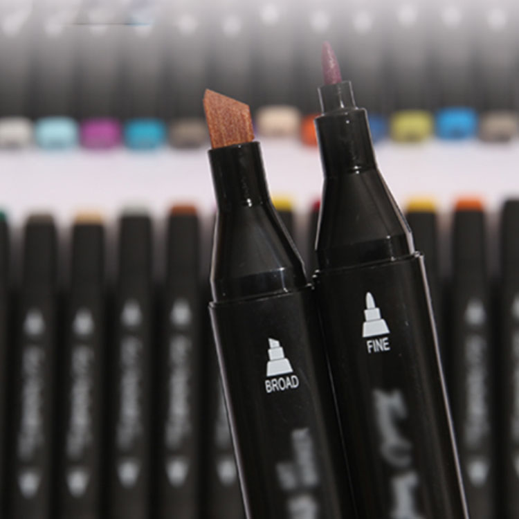 マーカーペンセット マーカーペン 塗り絵 太細両端 80色 80本セット アルコールマーカー 漫画 アートマーカー 筆タイプ マンガ 画材 ペイントマーカー カラーペン 色塗り 油性 子供 お絵かきセット カラーマーカー 水彩マーカー 収納バッグ イラストマーカー