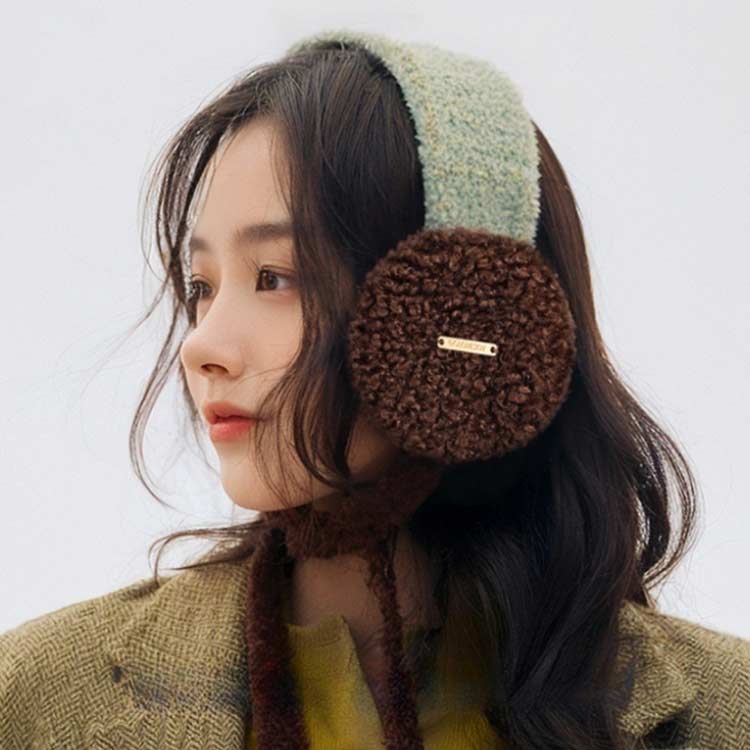 GIGAWAVEのイヤーウォーマー 小顔効果 あったか 秋冬用 配色 耳あて 耳カバー イヤーマフラー イヤーウォーマー おしゃれ レディース 防寒 もこもこ 大人可愛い 通勤 通学｜アングル2